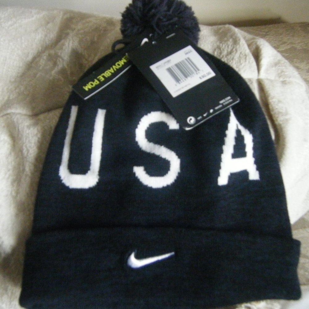Nike Adult Unisex USA Olympic Team Black Knit Hat